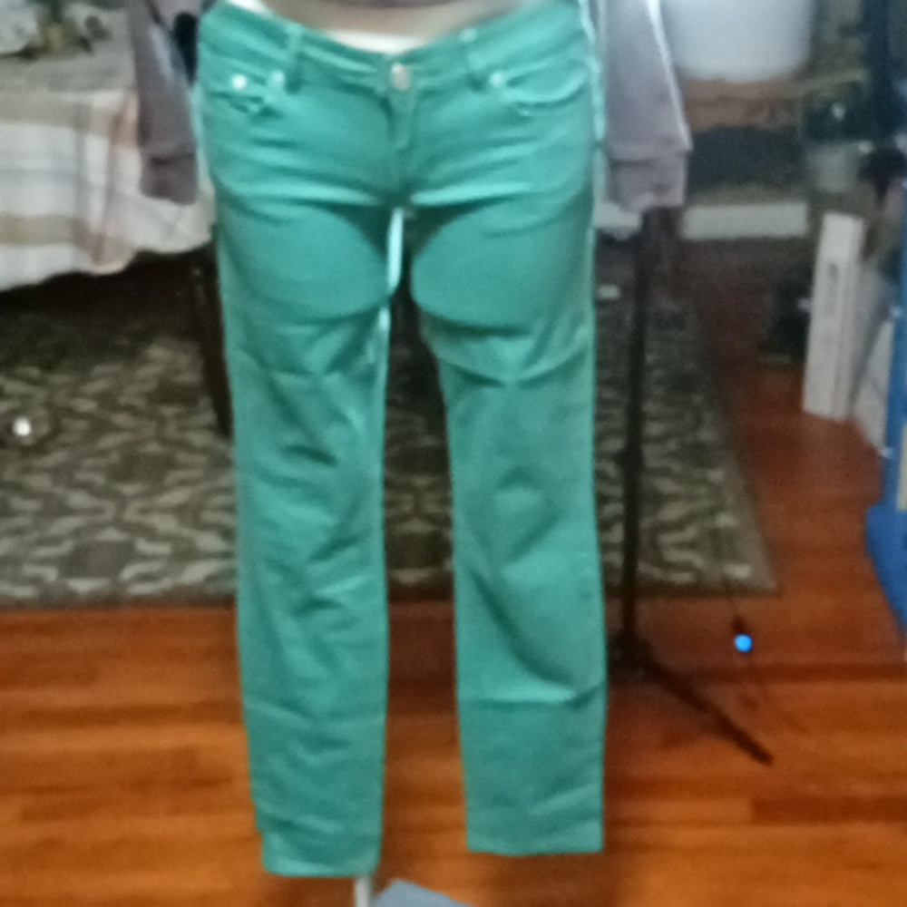 Indigo twin straight leg green jean
